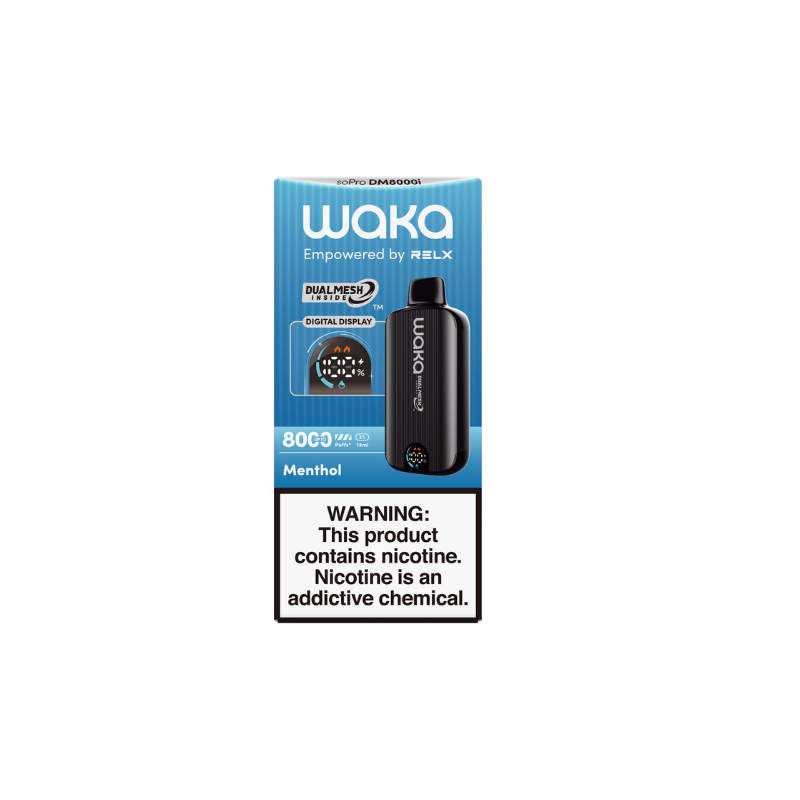 RELX Japan Disposable Vape RELX WAKA soPro DM8000i Menthol Flavor Flavour 30mg/ml Nicotine RELX 日本製使い捨て電子タバコフレーバー メンソール 30mg/mlニコチン
