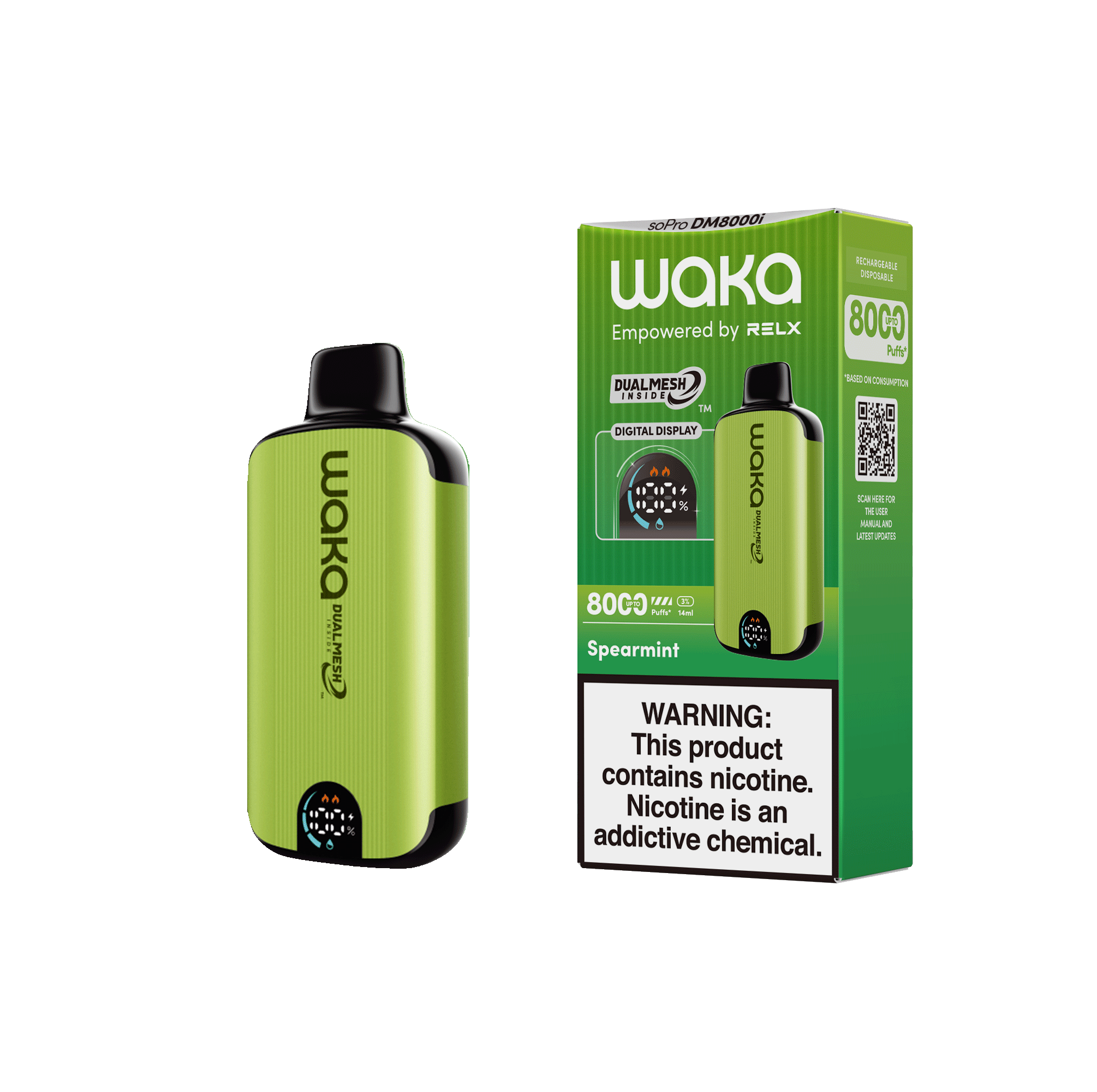 Shop RELX Japan Disposable Vape WAKA sPA10000 Spearmint Price USD10.6 RELX 使い捨て電子タバコを購入する スペアミント価格¥2980今すぐ注文
